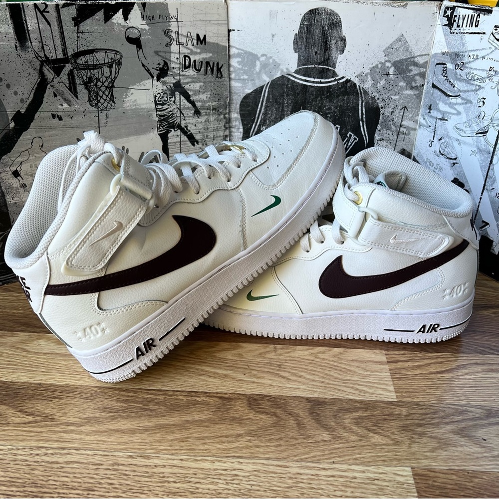 2022 Nike Air Force 1 Mid 07 LV8 40 Th  Anniversary Sailbrown DR9513-100